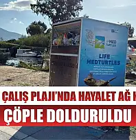 Fethiye Çalış Plajı'nda Hayalet Ağ Kutusu Çöple Doldu