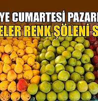 Fethiye Cumartesi Pazarı'nda meyveler renk şöleni sundu