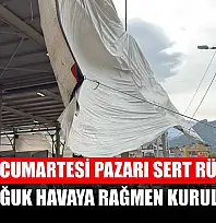 Fethiye Cumartesi Pazarı sert rüzgar ve soğuk havaya rağmen kuruldu