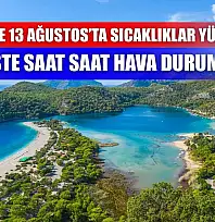 Fethiye'de 13 Ağustos'ta Sıcaklıklar Yükseliyor: İşte Saat Saat Hava Durumu
