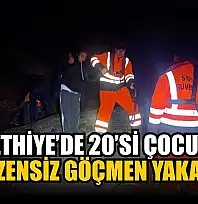 Fethiye'de 20'si çocuk 40 düzensiz göçmen yakalandı