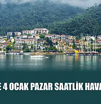 Fethiye'de 4 Ocak Pazar  Saatlik Hava Durumu