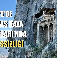 Fethiye'de Amintas Kaya Mezarları'nda kış sessizliği