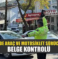 Fethiye'de araç ve motosiklet sürücülerine belge kontrolü