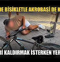 Fethiye'de bisikletle akrobasi de kötü son: Ön tekeri kaldırmak isterken yere düştü