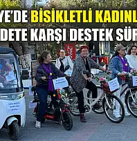 Fethiye'de bisikletli kadınlardan şiddete karşı destek sürüşü
