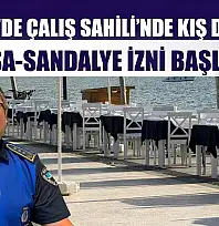 Fethiye'de Çalış Sahili'nde kış dönemi masa-sandalye izni başladı
