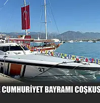 Fethiye'de Cumhuriyet Bayramı coşkusu denizde