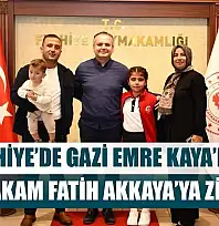Fethiye'de Gazi Emre Kaya'dan Kaymakam Fatih Akkaya'ya Ziyaret