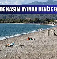Fethiye'de Kasım ayında denize girdiler