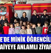 Fethiye'de minik öğrencilerden itfaiyeye anlamlı ziyaret