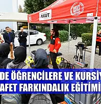 Fethiye'de öğrencilere ve kursiyerlere afet farkındalık eğitimi