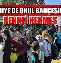 Fethiye'de okul bahçesinde renkli kermes