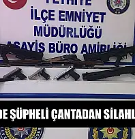 Fethiye'de şüpheli çantadan silahlar çıktı