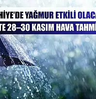 Fethiye'de yağmur etkili olacak! İşte 28–30 Kasım Hava Tahmini