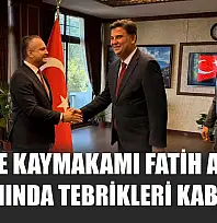 Fethiye Kaymakamı Fatih Akkaya makamında tebrikleri kabul etti