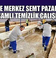 Fethiye Merkez Semt Pazarı'nda kapsamlı temizlik çalışması