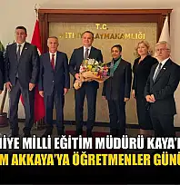 Fethiye Milli Eğitim Müdürü Kaya'dan, Kaymakam Akkaya'ya Öğretmenler Günü ziyareti