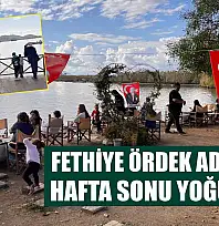 Fethiye Ördek Adası'nda hafta sonu yoğunluğu