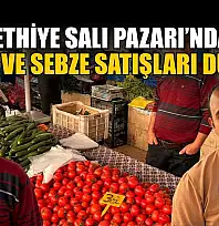 Fethiye Salı Pazarı'nda meyve ve sebze satışları durgun