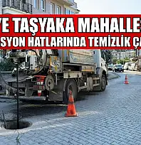 Fethiye Taşyaka Mahallesi'nde kanalizasyon hatlarında temizlik çalışması