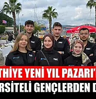 Fethiye Yeni Yıl Pazarı'na üniversiteli gençlerden destek