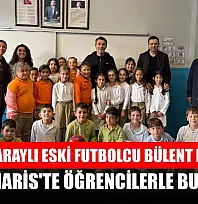 Galatasaraylı eski futbolcu Bülent Korkmaz, Marmaris'te öğrencilerle buluştu