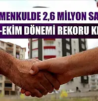 Gayrimenkulde 2,6 milyon satışla ocak-ekim dönemi rekoru kırıldı