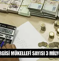 Gelir vergisi mükellefi sayısı 3 milyonu aştı