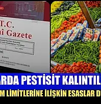 Gıdalarda pestisit kalıntılarının maksimum limitlerine ilişkin esaslar düzenlendi