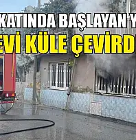 Giriş katında başlayan yangın evi küle çevirdi