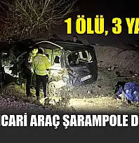 Hafif Ticari Araç Şarampole Devrildi: 1 Ölü, 3 Yaralı