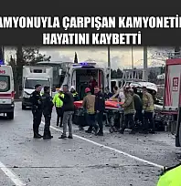 Hafriyat kamyonuyla çarpışan kamyonetin sürücüsü hayatını kaybetti