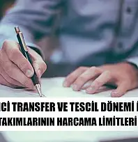 İkinci transfer ve tescil dönemi için Süper Lig takımlarının harcama limitleri belirlendi