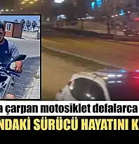 Kaldırıma çarpan motosiklet defalarca takla attı: 22 yaşındaki sürücü hayatını kaybetti