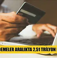 Kartlı ödemeler aralıkta 2,51 trilyon lira oldu