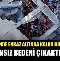 Kocaeli'nde enkaz altında kalan bir kişinin cansız bedeni çıkartıldı