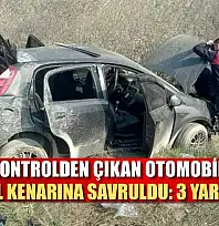 Kontrolden çıkan otomobil, yol kenarına savruldu: 3 yaralı