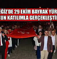 Köyceğiz'de 29 Ekim Bayrak yürüyüşü yoğun katılımla gerçekleştirildi