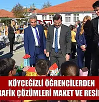 Köyceğizli öğrencilerden akıllı trafik çözümleri maket ve resim sergisi