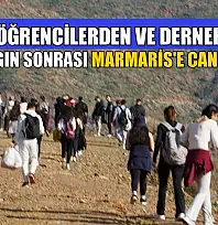 KYK'lı öğrencilerden ve derneklerden yangın sonrası Marmaris'e can suyu