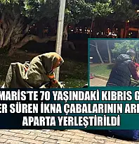 Marmaris'te 70 yaşındaki Kıbrıs gazisi saatler süren ikna çabalarının ardından aparta yerleştirildi