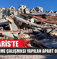 Marmaris'te güçlendirme çalışması yapılan apart otel çöktü