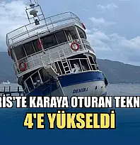 Marmaris'te karaya oturan tekne sayısı 4'e yükseldi
