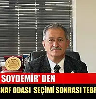 Mehmet Soydemir' den Fethiye Esnaf Odası Seçimi Sonrası Tebrik Mesajı