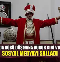 Mehteranda kösü düşmana vurur gibi vuran genç sosyal medyayı salladı