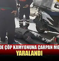 Menteşe'de Çöp kamyonuna çarpan Motokurye yaralandı