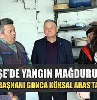 Menteşe'de yangın mağduru aileye Belediye Başkanı Gonca Köksal Aras'tan destek