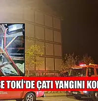 Menteşe TOKİ'de çatı yangını korkuttu