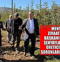 Menteşe Ziraat Odası Başkanı Baştuğ, Şenyayla'da elma üreticilerinin sorunlarını dinledi